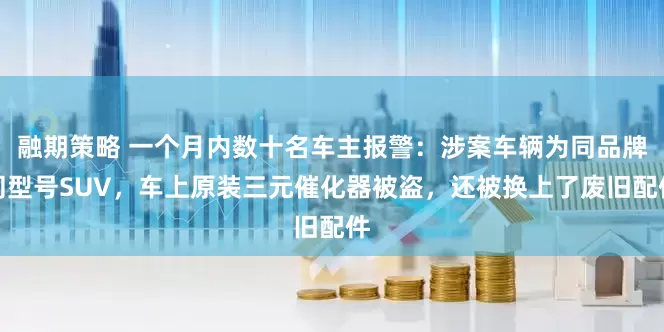 融期策略 一个月内数十名车主报警：涉案车辆为同品牌同型号SUV，车上原装三元催化器被盗，还被换上了废旧配件